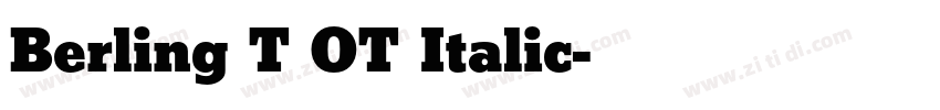 Berling T OT Italic字体转换
